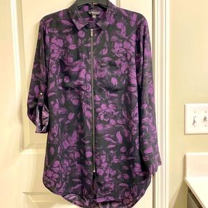 Rock & Republic Purple Floral Tunic